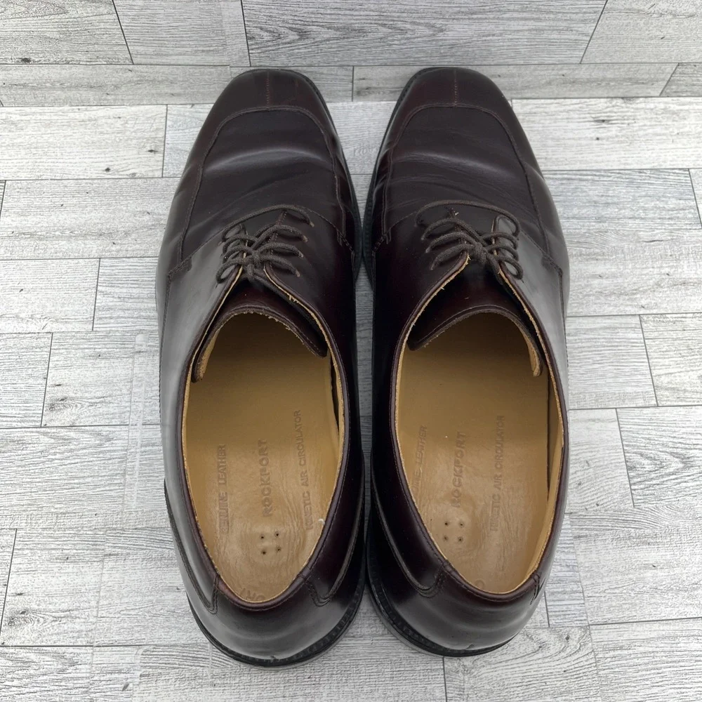 Rockport Burgundy Leather Split Toe Derby Dress Shoes APM1235E Men‎ Size 13M